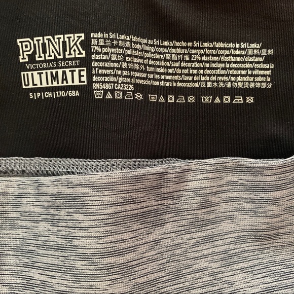 PINK Ultimate Gray, White, Black Leggings - Picture 5 of 5